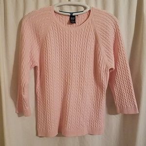 Gap Pink Cable Sweater